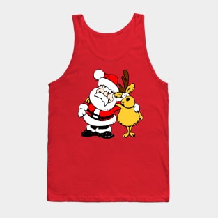 Happy Santa with his Caribou Tank Top